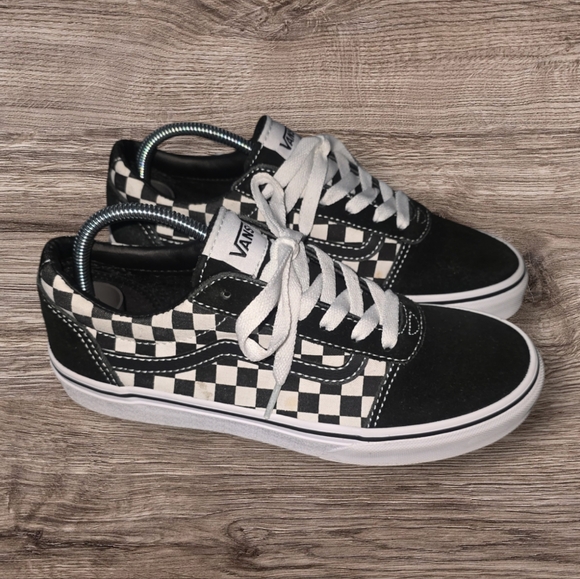Vans Black and White Checkered Sneakers - Picture 3 of 6